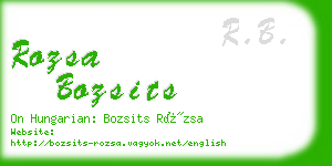 rozsa bozsits business card